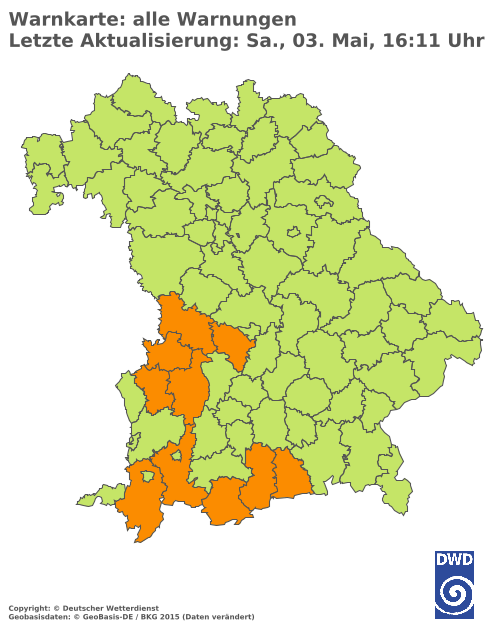 Aktuelle Wetterwarnungen für  Hannover
