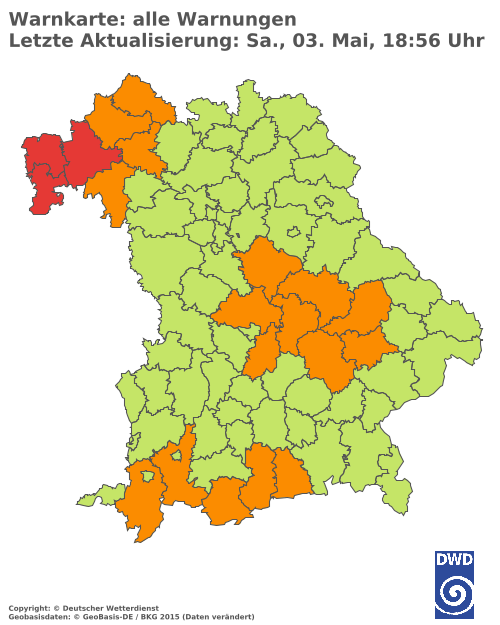 Aktuelle Wetterwarnungen für  Hannover