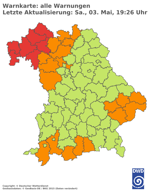 Aktuelle Wetterwarnungen für  Hannover