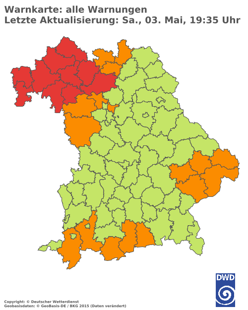 Aktuelle Wetterwarnungen für  Hannover