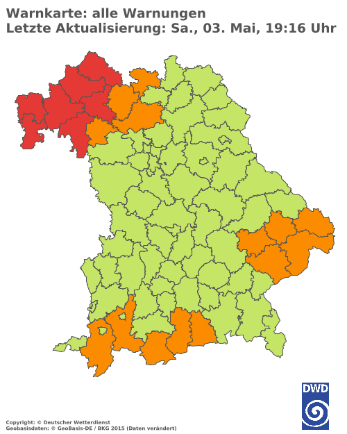 Aktuelle Wetterwarnungen für  Hannover