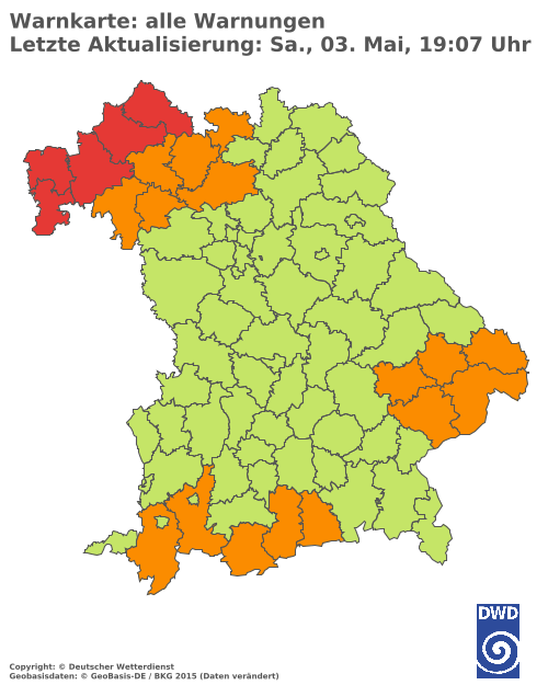 Aktuelle Wetterwarnungen für  Hannover