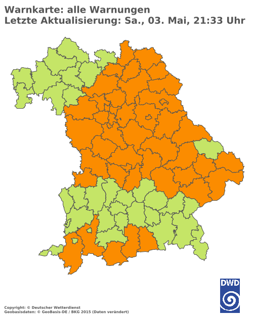 Aktuelle Wetterwarnungen für  Hannover
