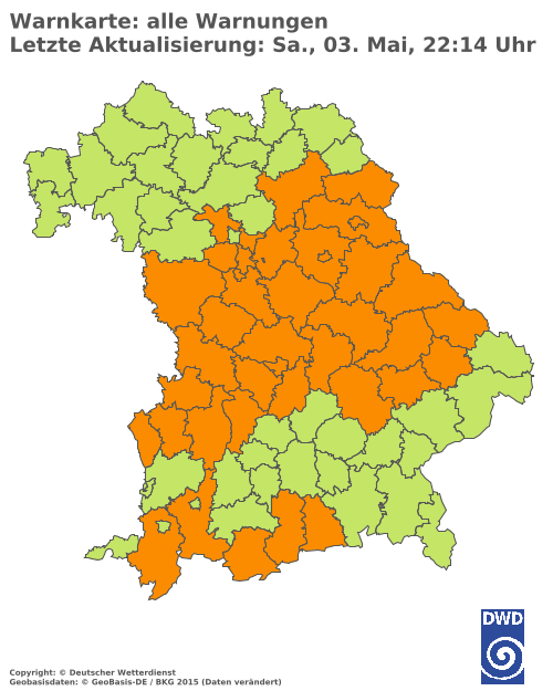 Aktuelle Wetterwarnungen für  Hannover