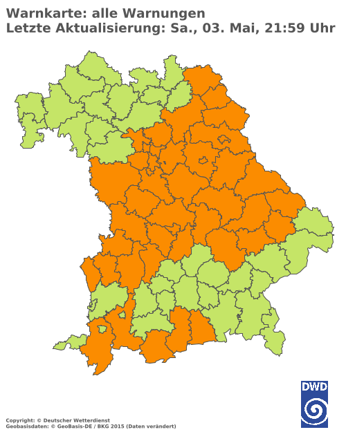 Aktuelle Wetterwarnungen für  Hannover