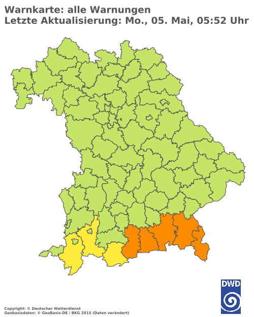 Aktuelle Wetterwarnungen für  Hannover