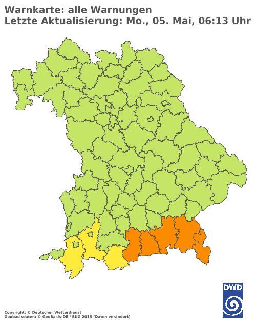 Aktuelle Wetterwarnungen für  Hannover