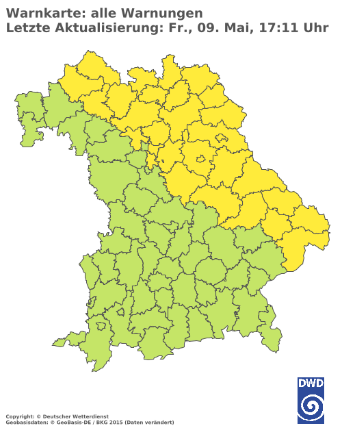 Aktuelle Wetterwarnungen für  Hannover