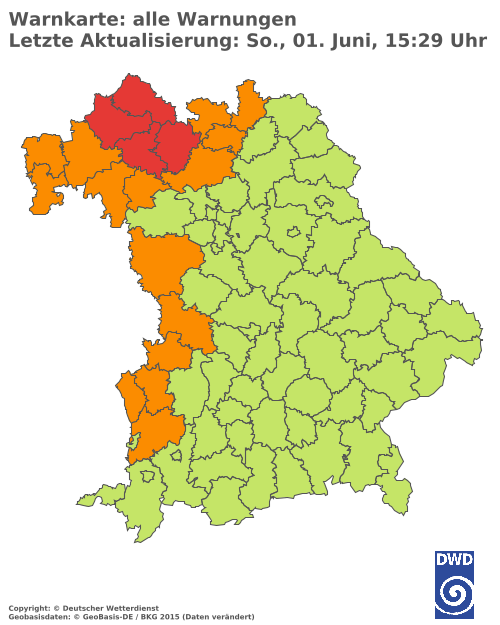 Aktuelle Wetterwarnungen für  Hannover