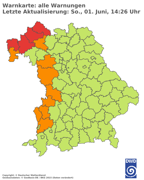 Aktuelle Wetterwarnungen für  Hannover