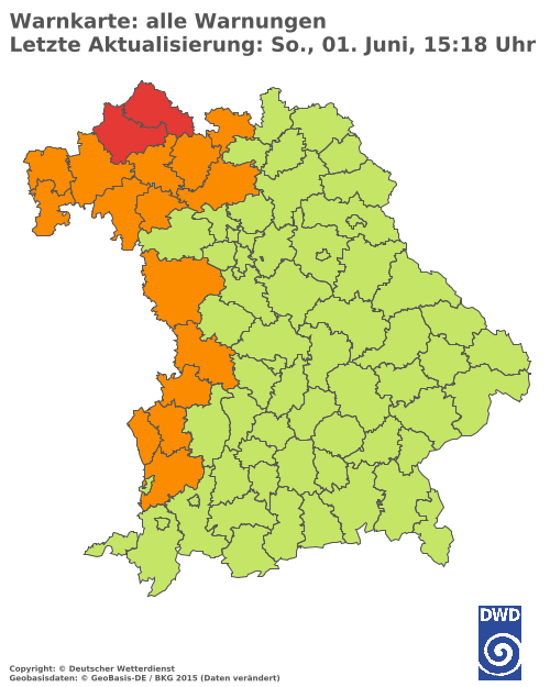 Aktuelle Wetterwarnungen für  Hannover