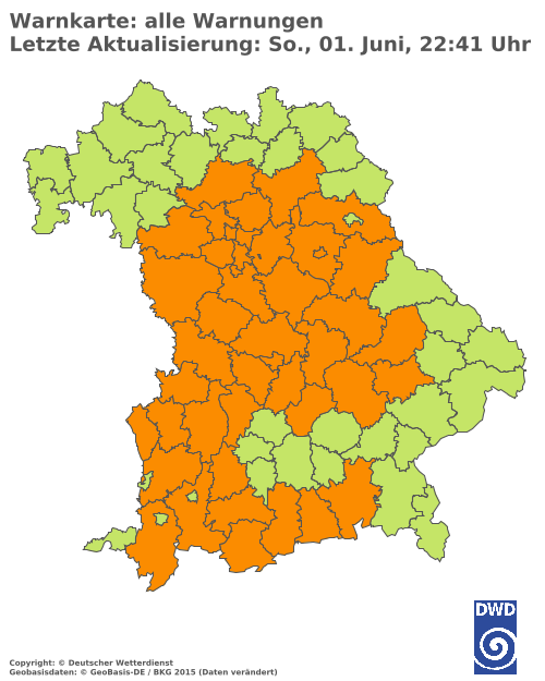Aktuelle Wetterwarnungen für  Hannover