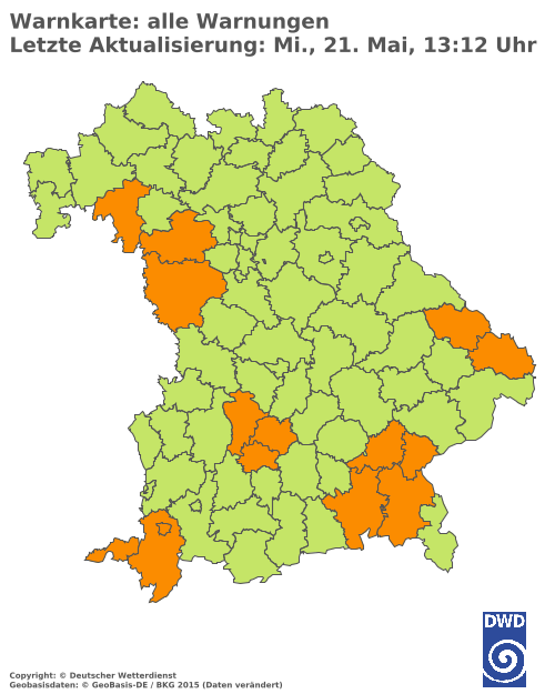 Aktuelle Wetterwarnungen für  Hannover