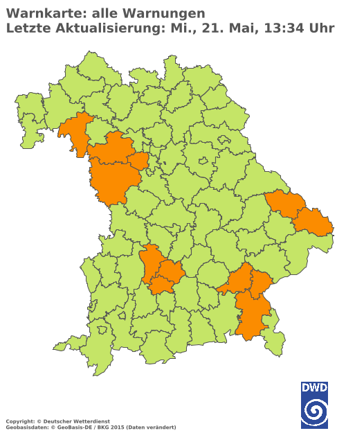 Aktuelle Wetterwarnungen für  Hannover