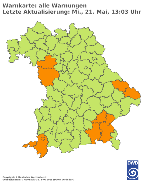 Aktuelle Wetterwarnungen für  Hannover