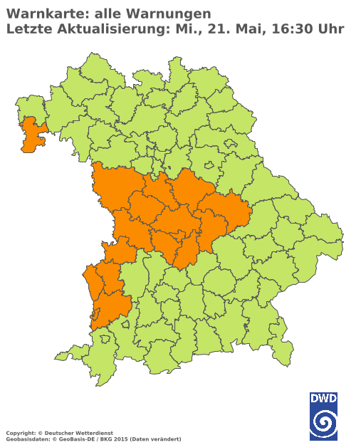 Aktuelle Wetterwarnungen für  Hannover