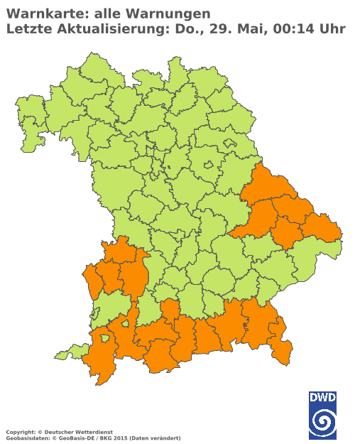 Aktuelle Wetterwarnungen für  Hannover