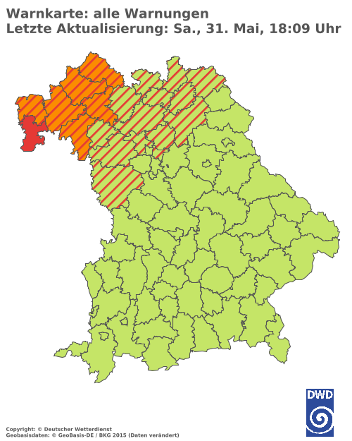 Aktuelle Wetterwarnungen für  Hannover