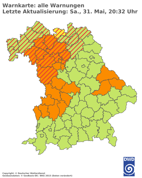 Aktuelle Wetterwarnungen für  Hannover