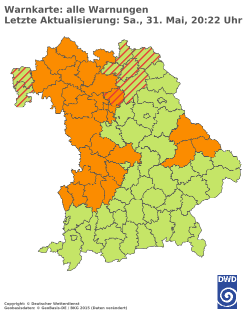 Aktuelle Wetterwarnungen für  Hannover