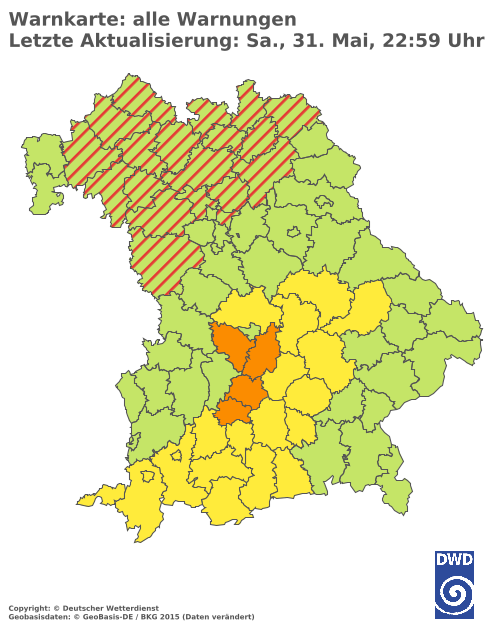 Aktuelle Wetterwarnungen für  Hannover