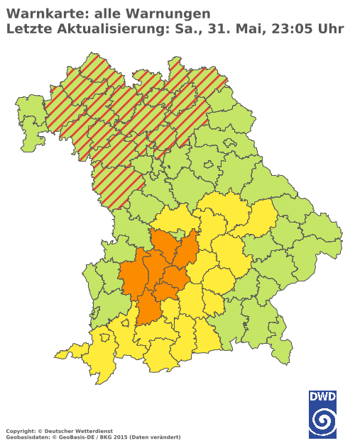 Aktuelle Wetterwarnungen für  Hannover