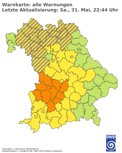 Aktuelle Wetterwarnungen für  Hannover