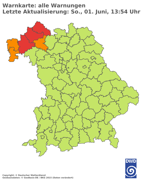 Aktuelle Wetterwarnungen für  Hannover