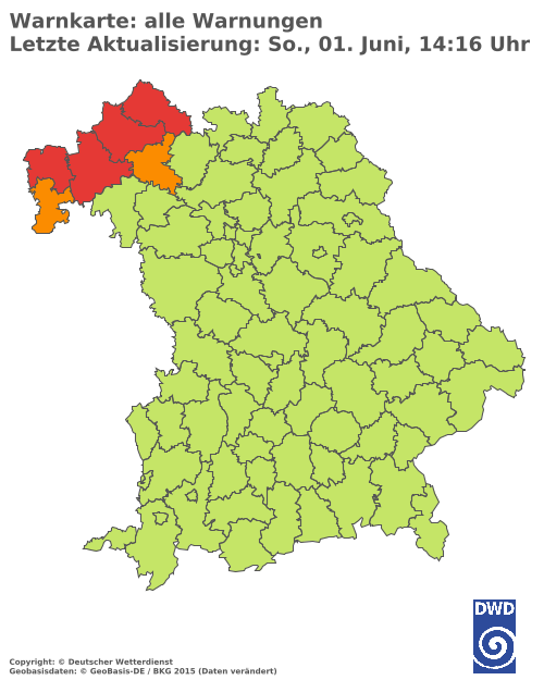 Aktuelle Wetterwarnungen für  Hannover