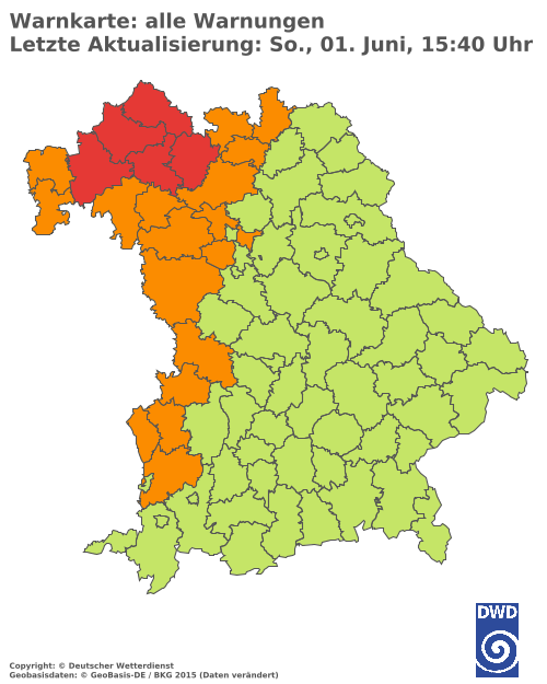 Aktuelle Wetterwarnungen für  Hannover