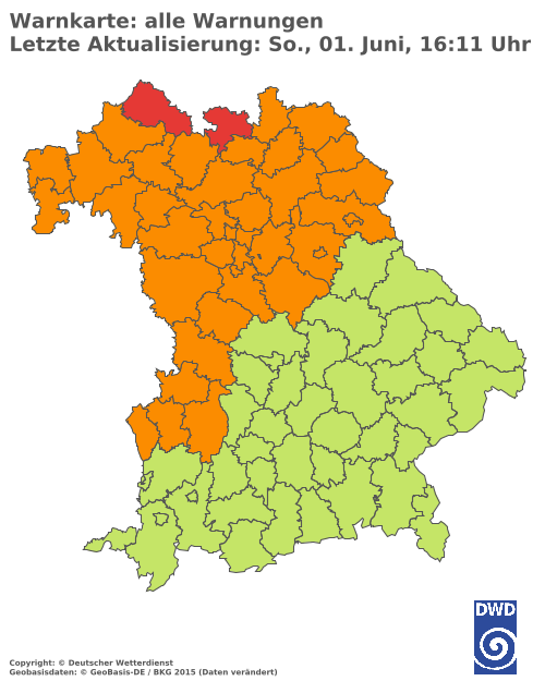 Aktuelle Wetterwarnungen für  Hannover