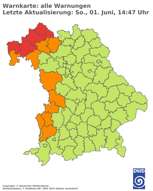 Aktuelle Wetterwarnungen für  Hannover
