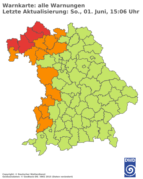 Aktuelle Wetterwarnungen für  Hannover
