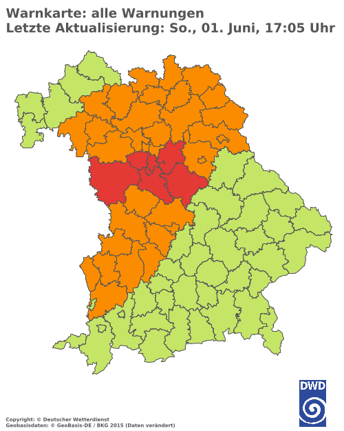 Aktuelle Wetterwarnungen für  Hannover