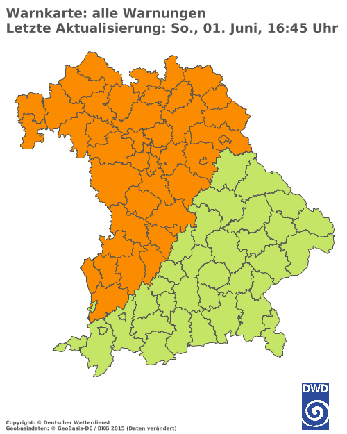 Aktuelle Wetterwarnungen für  Hannover