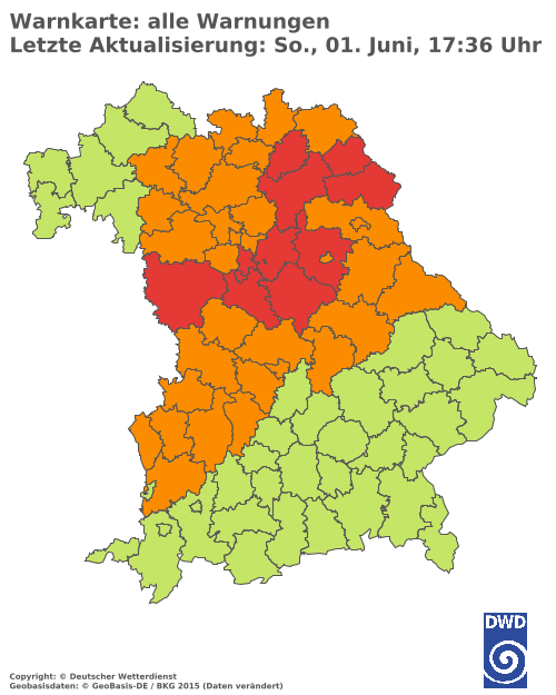 Aktuelle Wetterwarnungen für  Hannover