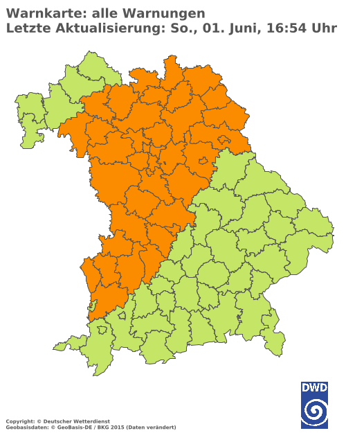 Aktuelle Wetterwarnungen für  Hannover