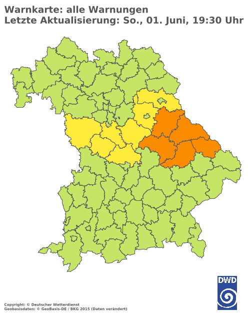 Aktuelle Wetterwarnungen für  Hannover