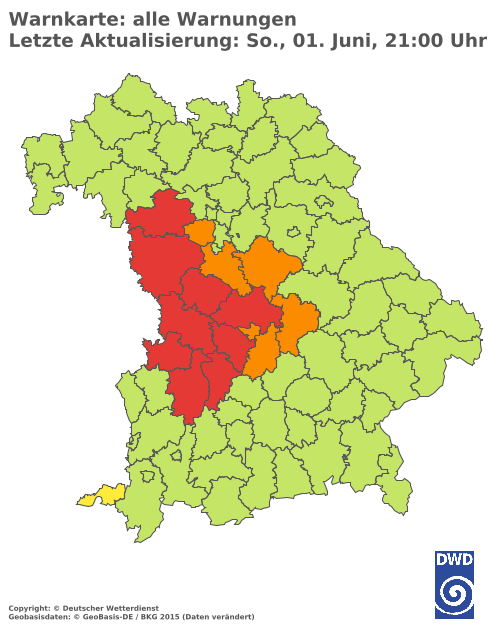 Aktuelle Wetterwarnungen für  Hannover