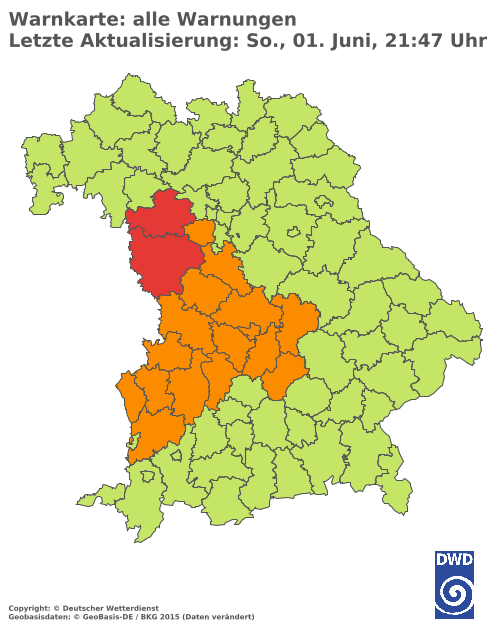 Aktuelle Wetterwarnungen für  Hannover