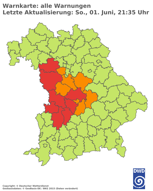 Aktuelle Wetterwarnungen für  Hannover