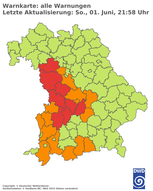 Aktuelle Wetterwarnungen für  Hannover