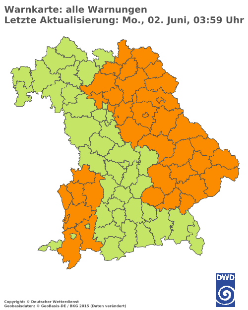 Aktuelle Wetterwarnungen für  Hannover