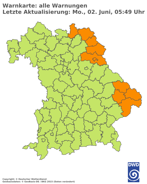Aktuelle Wetterwarnungen für  Hannover