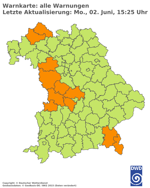 Aktuelle Wetterwarnungen für  Hannover