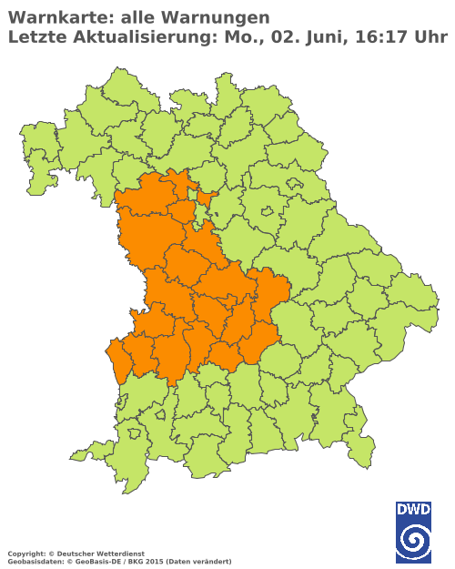 Aktuelle Wetterwarnungen für  Hannover