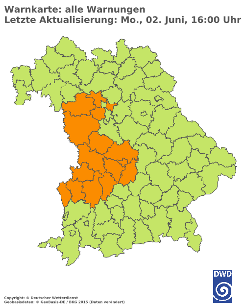 Aktuelle Wetterwarnungen für  Hannover