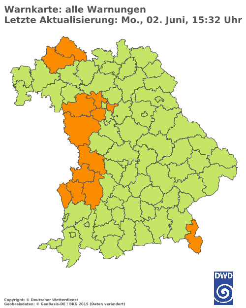 Aktuelle Wetterwarnungen für  Hannover