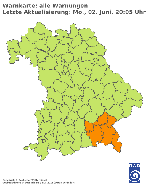 Aktuelle Wetterwarnungen für  Hannover