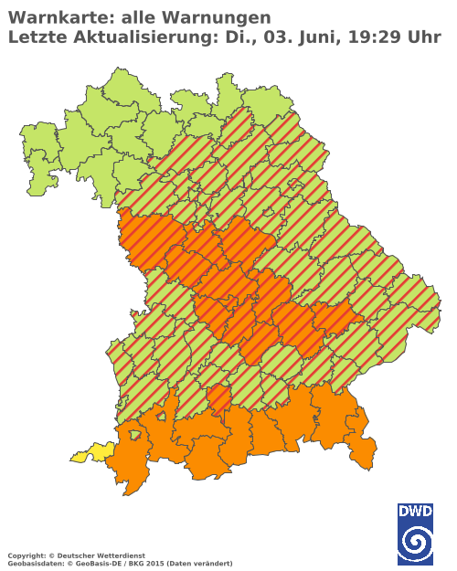 Aktuelle Wetterwarnungen für  Hannover